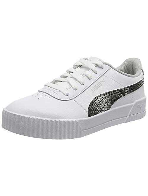 PUMA Women's Carina Snake Court Sneakers White