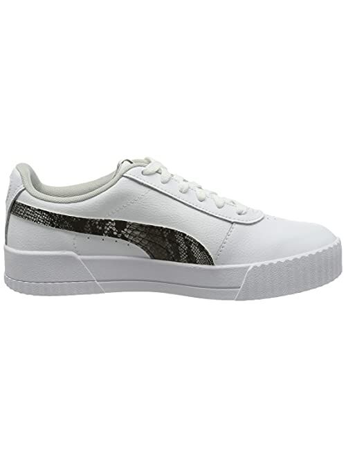 PUMA Women's Carina Snake Court Sneakers White