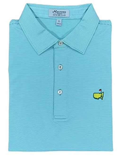 PETER MILLAR 2022 Masters Men's Performance Tech Micro Stripe Golf Shirt Polo - Blue