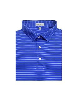 Golf Mens Short Sleeve Stripe Performance Polo