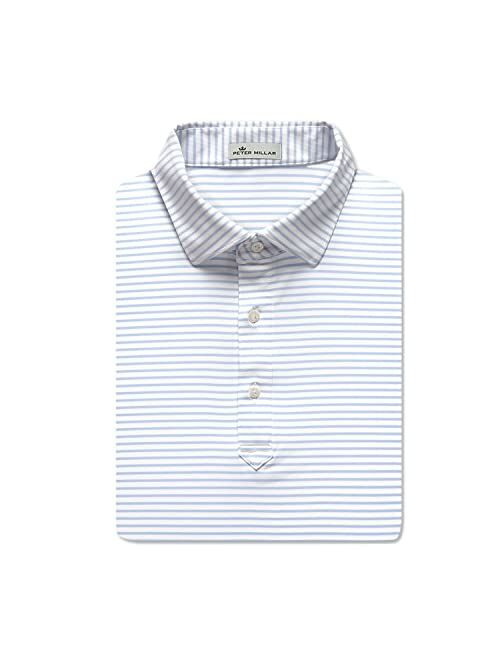 PETER MILLAR Golf Mens Short Sleeve Stripe Performance Polo