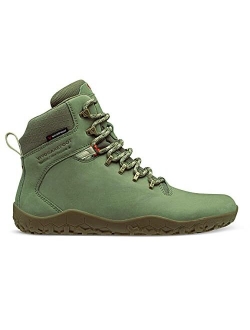 VIVOBAREFOOT Tracker II FG, Womens Leather Hiking Boot With Barefoot Firm Ground Sole and Thermal Protection