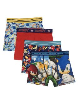 Boys 6-10 4-Pack Sonic the Hedgehog Athletic Boxer Briefs