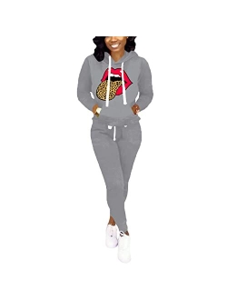 Nimsruc Womens 2 Piece Outfits Casual Sweatsuits Pants Set