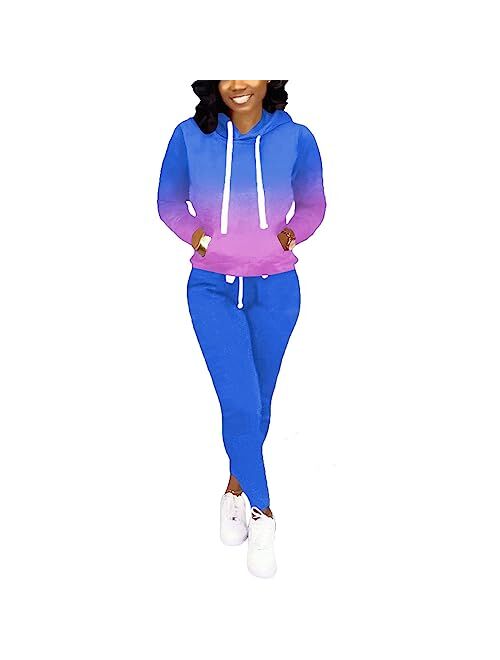 Nimsruc Womens 2 Piece Outfits Casual Sweatsuits Pants Set