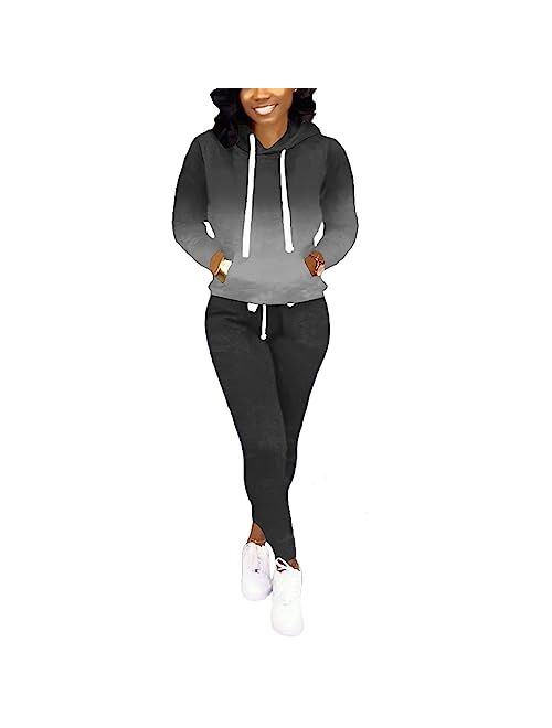 Nimsruc Womens 2 Piece Outfits Casual Sweatsuits Pants Set