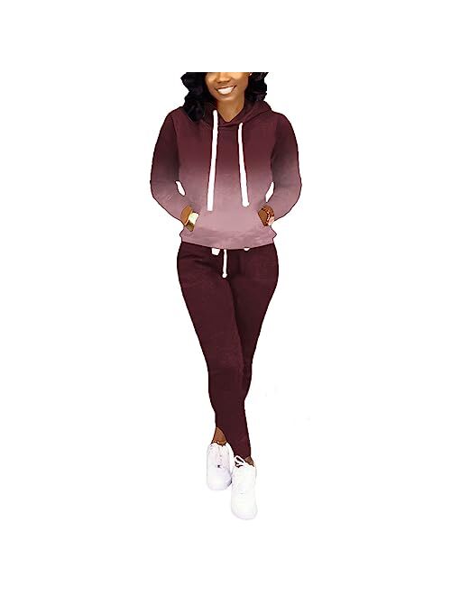 Nimsruc Womens 2 Piece Outfits Casual Sweatsuits Pants Set