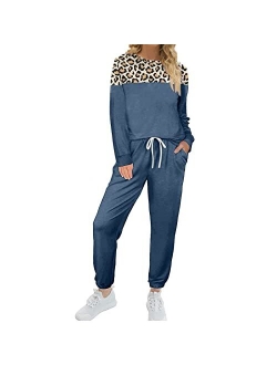 Qingbo 2 Piece Sweatsuits Outfits for Women Pullover Sweatshirt Pants Set Women Girl Sweatpants Set Jogging Suits