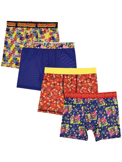 Boys 8-10 Super Mario Bros. 4-Pack Cool Yarn Boxer Briefs