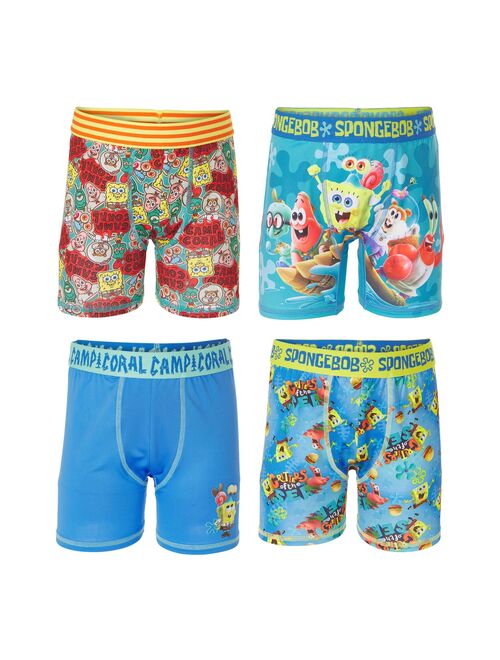 Boys 6-10 SpongeBob SquarePants 4-Pack Athletic Boxer Briefs