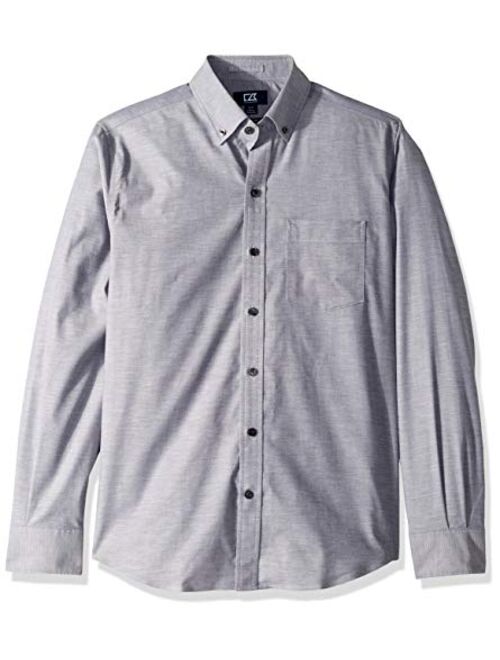 Cutter & Buck Men's Epic Easy Care Stretch Oxford Stripe Button Down Shirt