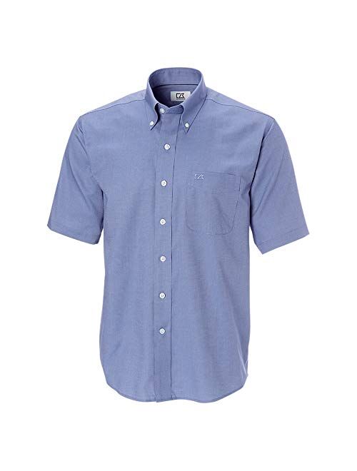 Cutter & Buck Men's Short-Sleeve Epic Easy-Care Nailshead Shirt