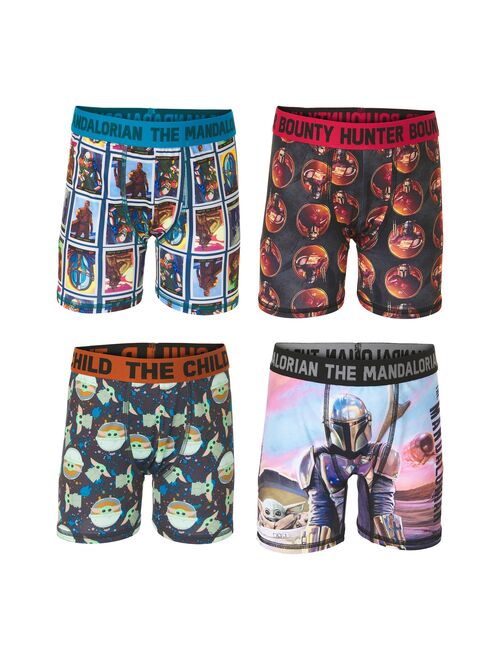 Boys 6-10 Star Wars The Mandalorian The Child aka Baby Yoda 4-Pack Athletic Boxer Briefs