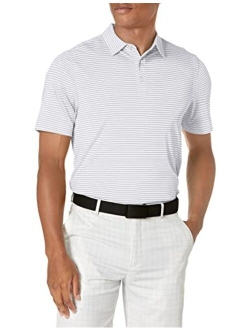 Men's Moisture Wicking UPF Drytec Forge Pencil Stripe Polo Shirt