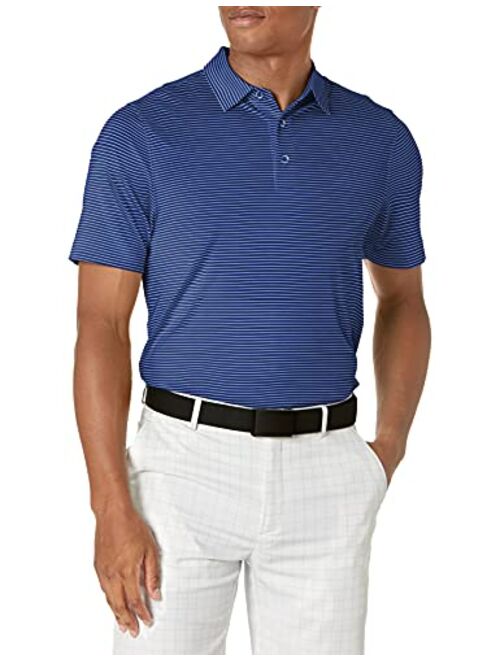 Cutter & Buck Men's Moisture Wicking UPF Drytec Forge Pencil Stripe Polo Shirt