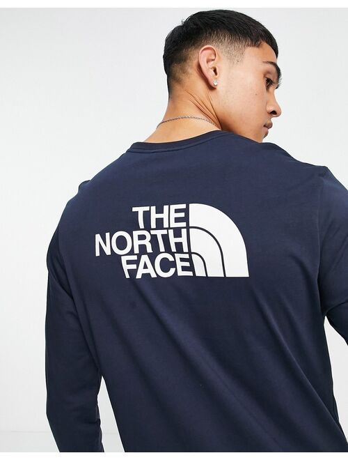 The North Face Easy long sleeve t-shirt in navy