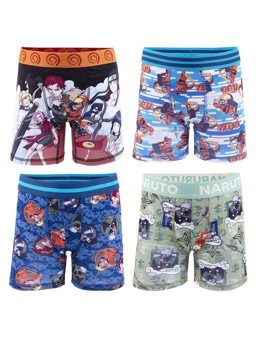 Boys Naruto 4-Pack Athletic Boxer Briefs