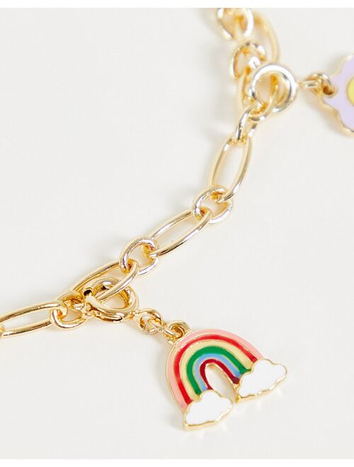 Pieces Exclusive Charm Bracelet in Gold