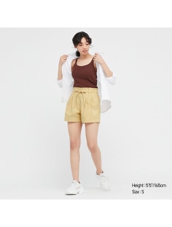 Linen-Cotton 2-tuck Shorts