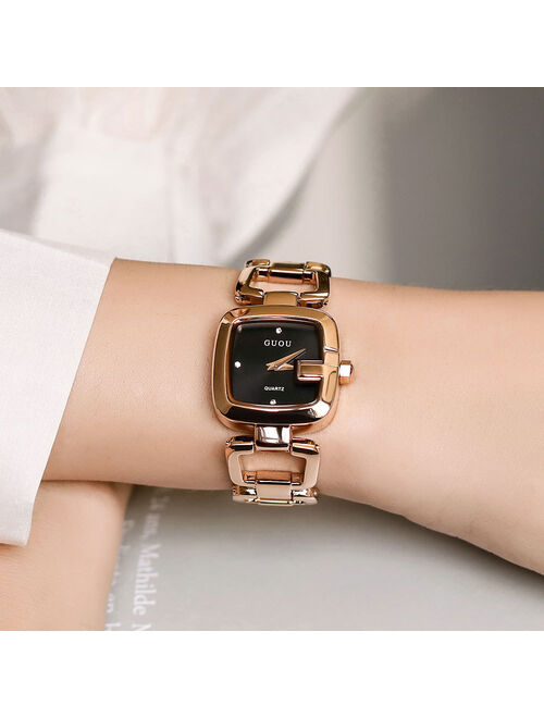 Watch for Women Female 2022 New Summer Square Steel Band Watch Simple Temperament Ladies Watch Luxury Fashion