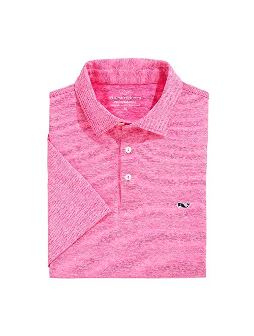 vineyard vines Men's St. Jean Short Sleeve Stripe Sankaty Polo