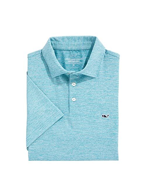 vineyard vines Men's St. Jean Short Sleeve Stripe Sankaty Polo