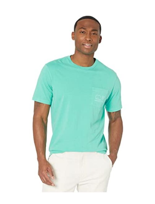 vineyard vines Men's Short-Sleeve Garment Dyed Vintage Whale Pocket Tee