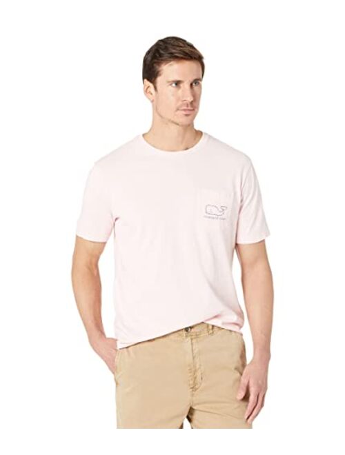 vineyard vines Men's Short-Sleeve Garment Dyed Vintage Whale Pocket Tee