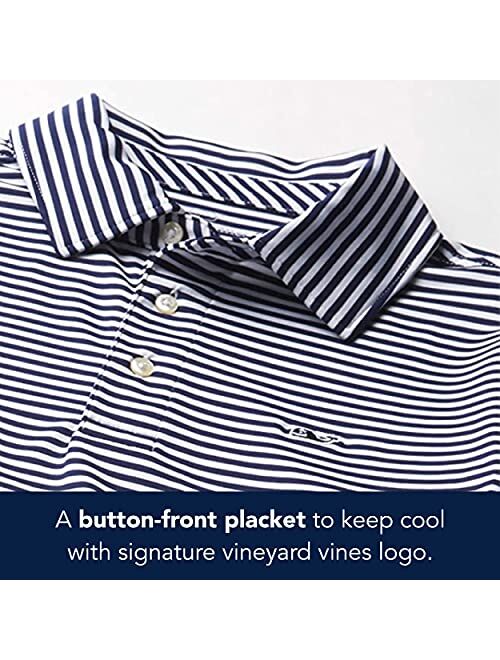 vineyard vines Boy's Winstead Stripe Sankaty Polo