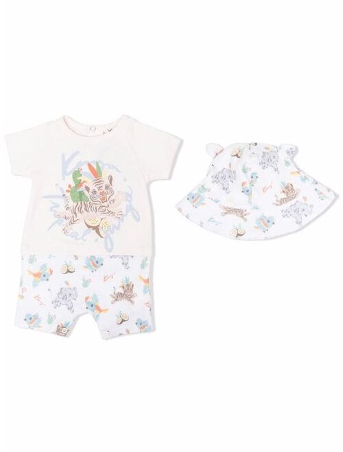 Kenzo Kids jungle logo-print tracksuit set