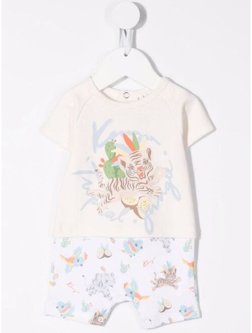 Kenzo Kids jungle logo-print tracksuit set