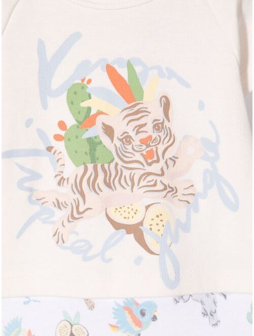 Kenzo Kids jungle logo-print tracksuit set