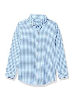 Boys' Arawak Gingham Long Sleeve On-The-go Performance Whale Shirt