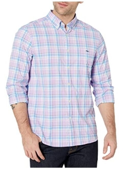 Men's Classic Fit Plaid On-The-Go Nylon Shirt