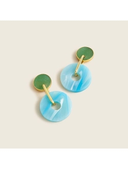 Disc drop earrings