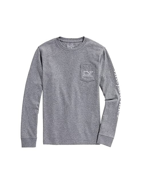 vineyard vines Boys' Long-Sleeve Football Logo Box Pocket T-Shirt