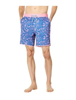 johnnie-O Half Elastic 7" Surf Shorts - Scalloped Hem