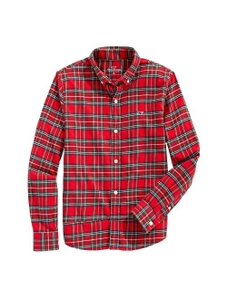 Boys' Holiday Flannel Whale Classic Button-Down Shirt