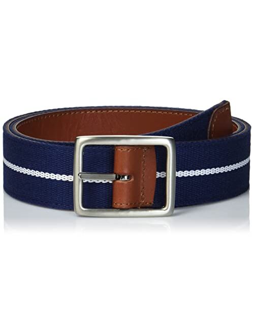 vineyard vines Men's Leather & Webbing Reversible Belt