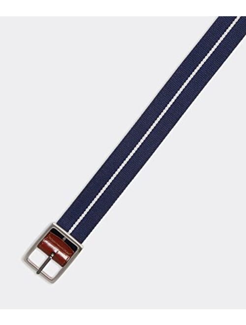 vineyard vines Men's Leather & Webbing Reversible Belt