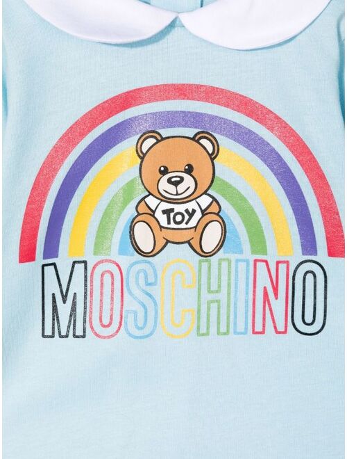 Moschino Kids Teddy Bear-print cotton pajamas