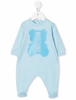 Kids teddy-logo print babygrow