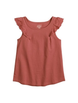 Toddler Girl Jumping Beans Eyelet Flutter Tee