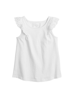 Toddler Girl Jumping Beans Eyelet Flutter Tee