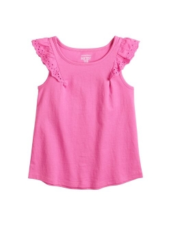 Toddler Girl Jumping Beans Eyelet Flutter Tee