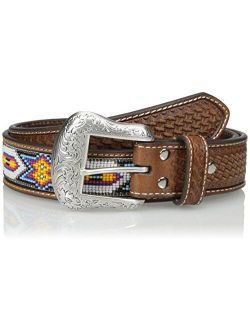 Nocona Belt Co. Men's White Tribal Bead Western Belt