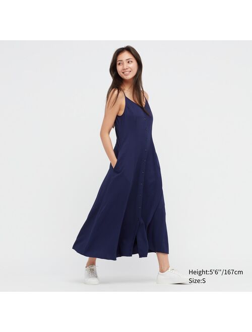 UNIQLO Button Down Camisole Flare Dress