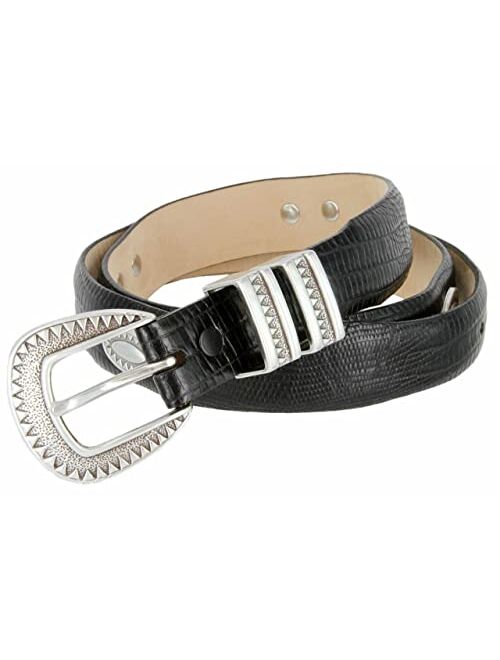 Belts.Com Black Mesa Italian Calfskin Genuine Leather Designer Dress Conchos Belt