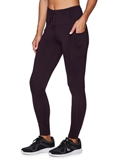 Active Women's Fleece Lined Jogger Legging, Drawstring Waist Legging/Jogger