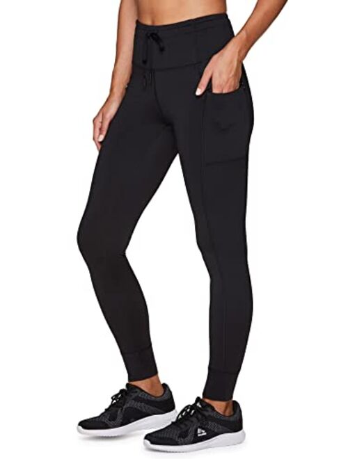 RBX Active Women's Fleece Lined Jogger Legging, Drawstring Waist Legging/Jogger